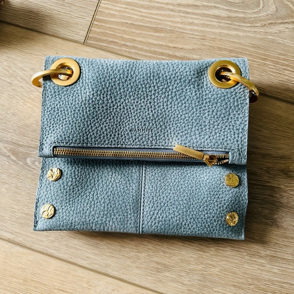 🆕✨ HAMMITT Montana Reversible Small Bay Blue Snake Crossbody Bag - Picture 7 of 10